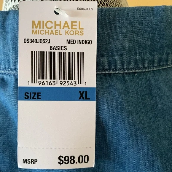 NWT MICHAEL KORS TIE FRONT SLEEVELESS TOP. - Picture 3 of 4